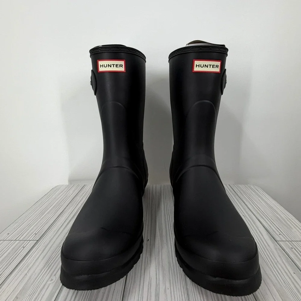 NEW HUNTER Women's Original‎ Waterproof Adjustable Short Rain Boots Navy Blue 10